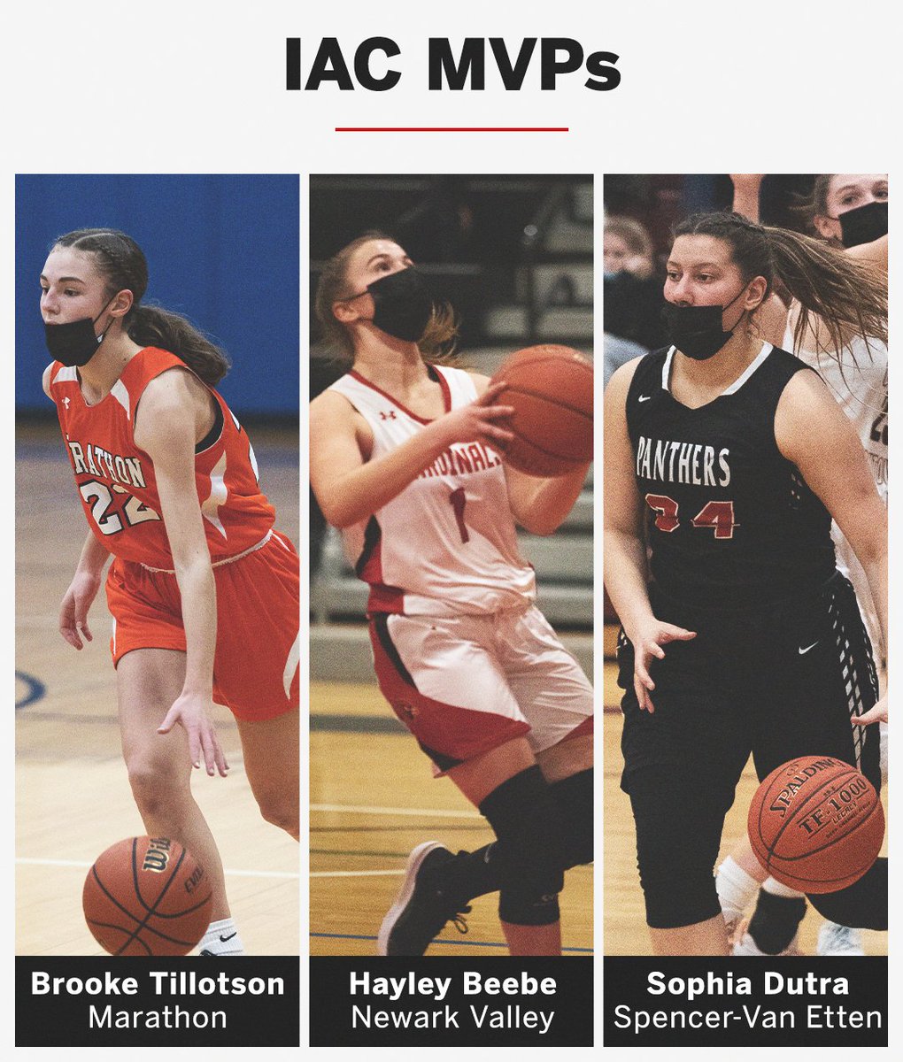 The IAC Girls Basketball MVPs were announced earlier today. Congrats to these three local recipients.