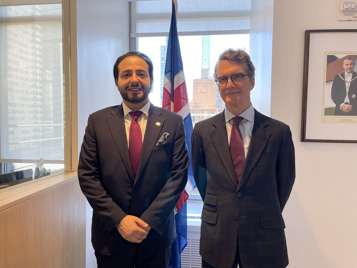 NikHannigan's tweet photo. A real pleasure to meet Mohammed Alkuwari, Consul General of Qatar in NYC. 🇶🇦 🇮🇸 https://t.co/lbM1FbJRif