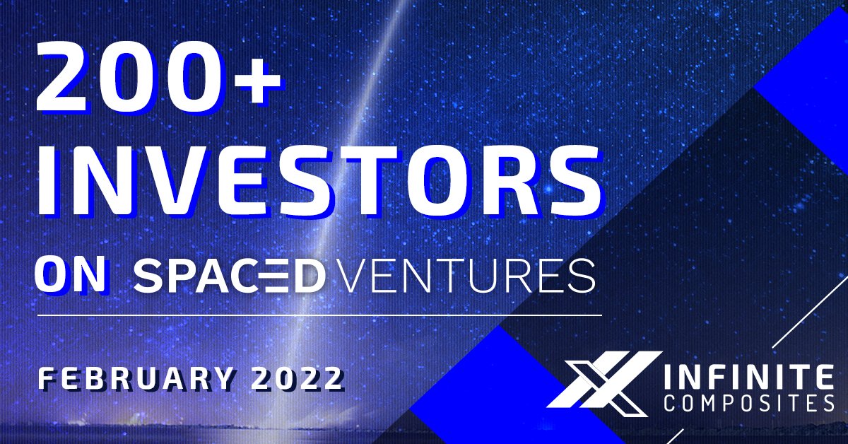 Infinite_C_T's tweet photo. Infinite Composites has reached 200+ Investors on @SpacedVentures !

Join our ride and invest in space! https://t.co/IKGUOU0UaA

#space #invest https://t.co/Aea3naaQ7m