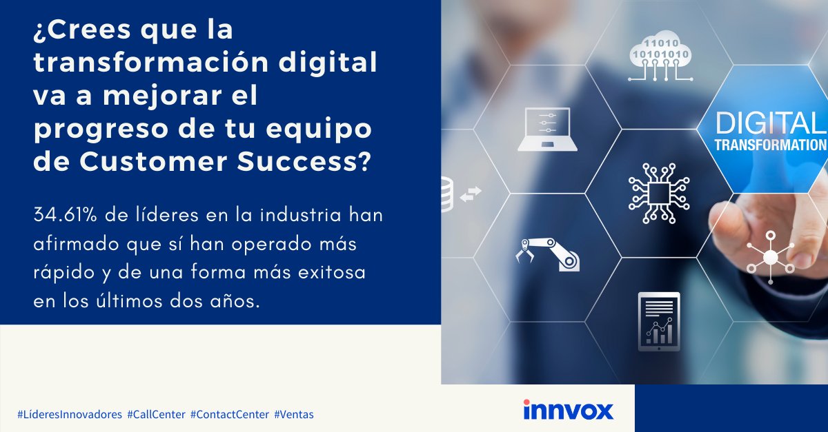 ¿Eres parte del 34.61% de líderes que tienen ventaja competitiva por integrar herramientas digitales como parte de su estrategia comercial y de éxito al cliente?

 hubs.la/Q013pQ500
 #Innovación #Liderazgo #Ventas #techstars #invest #empresario #AI #CallCenter #Tendencias
