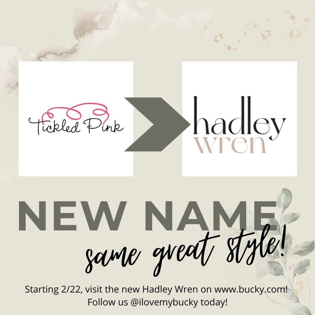 tickledpinkgft's tweet photo. One week to go!
Goodbye Tickled Pink, HELLO HADLEY WREN!

Follow us @ilovemybucky and sign up for emails at https://t.co/KLTHmVwkoW to hear the latest on our sales, promotions &amp; new products!

#prettythings #classy #pink #womensaccessories #fashion #onlineboutique #ilovemybucky https://t.co/v91Mp1AnAs