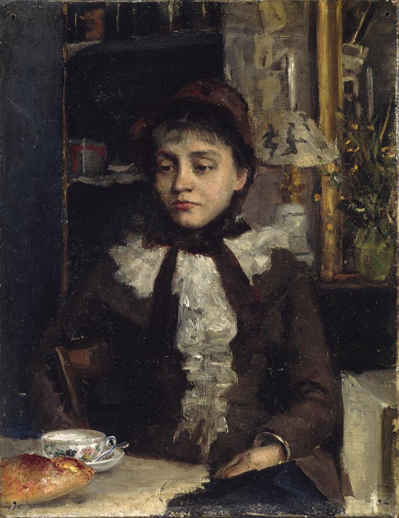 RTEArena's tweet photo. From the virtual recreation of the 1922 art exhibition: Sarah Purser - Le Petit Déjeuner https://t.co/VeYpsgm63u