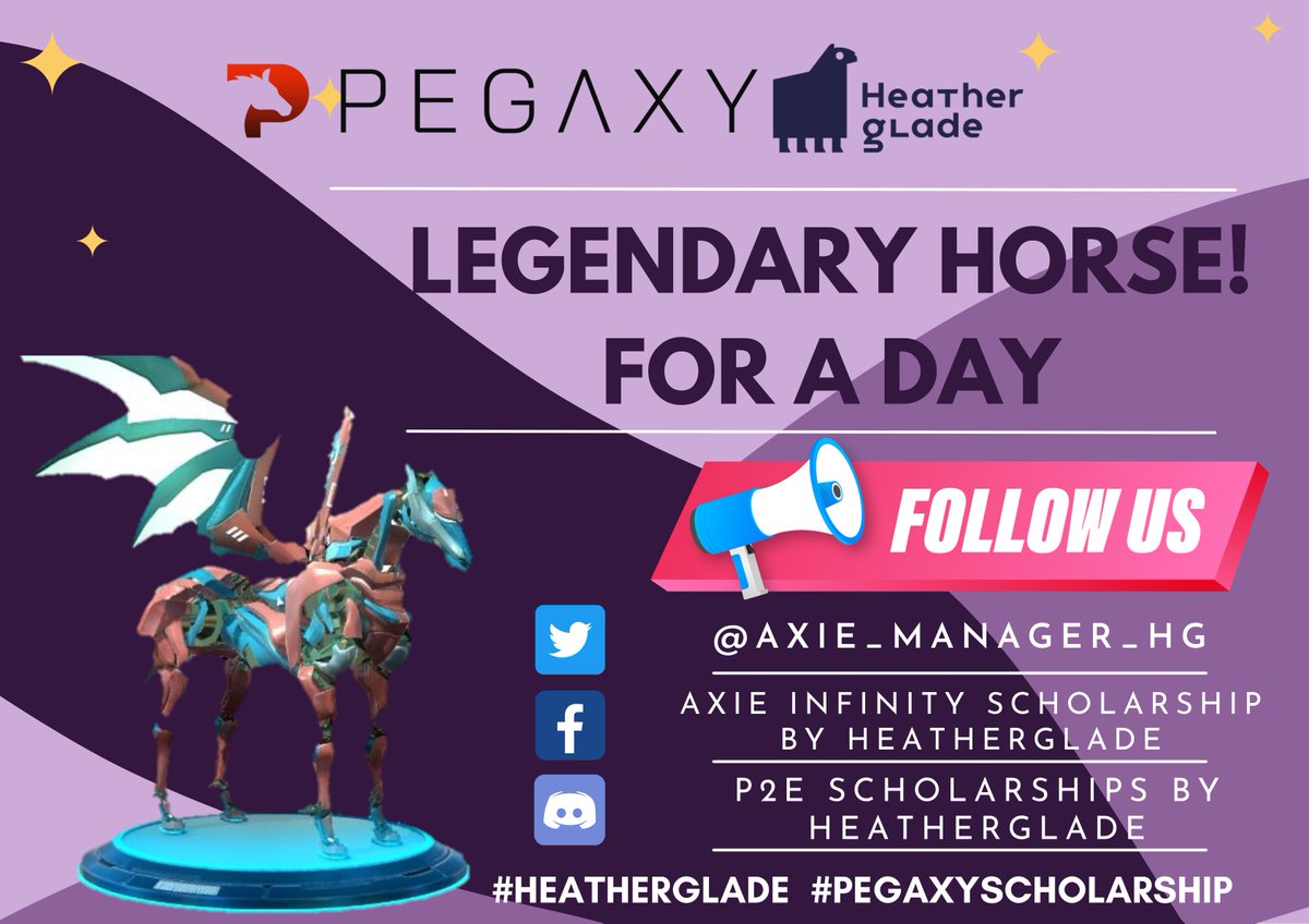 🧬 The #Pegaxy has evolved! 🧬 

New LEGENDARY 26% win rate Pega will be given to one random subscriber for a day! 

💰Earn and keep $VIS!

Rules:
✅Subscribe
✅Retweet this tweet &amp; tag 2 friends