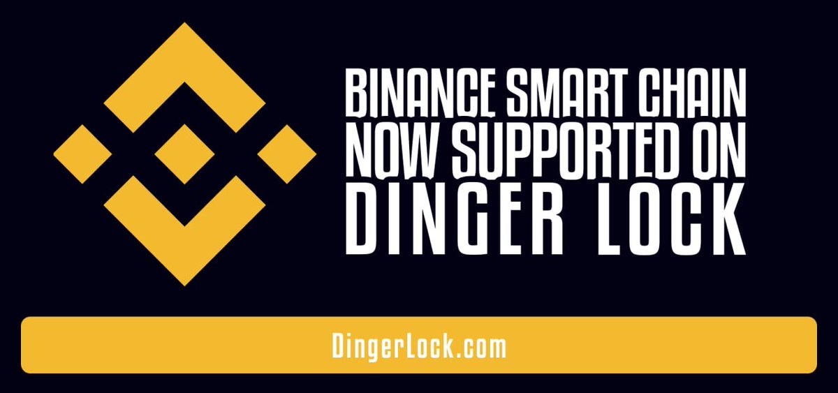 The Dingerlock.com platform is happy to announce full support for the #Binance Smart Chain #BSC 

We are a fully Certik audited liquidity locker, that is free to use for all. Devs now have no excuse to not lock liquidity, and vest their team tokens!