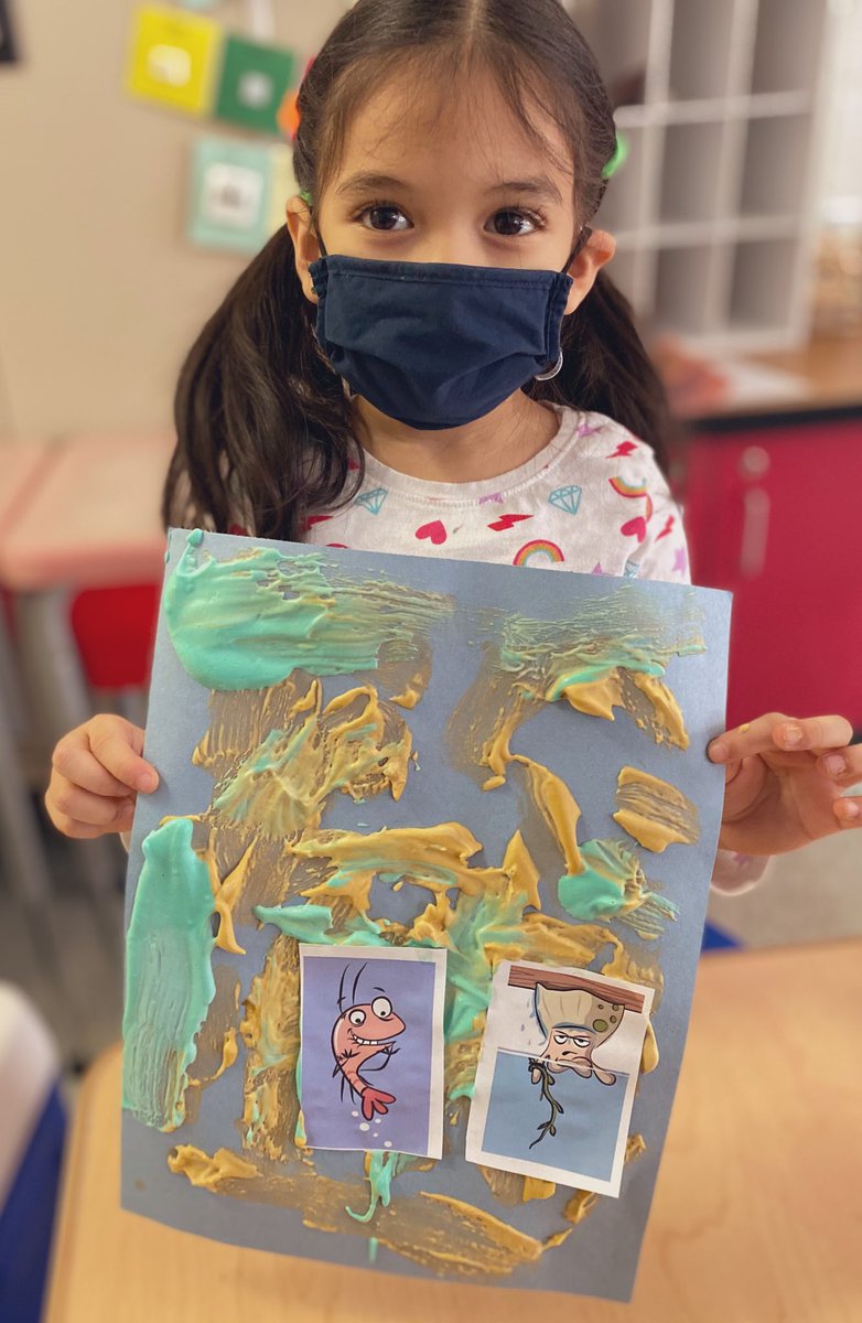 What better way to get ready for our Early Childhood author visit with Jonathan Fenske? Shaving cream painting with Crabby, Plankton, Barnacle, and Mister Mussle of course! Our #preschool kids (and teachers!) can’t WAIT til Friday, <a href="/JonathanFenske/">Jonathan Fenske</a>! 🦀🌊🎨