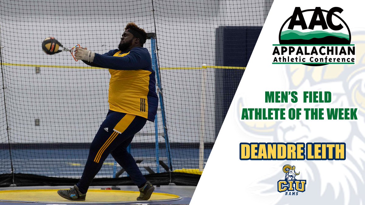Congratulations to <a href="/CIURAMSXCTF/">CIU XC and Track & Field</a>'s Daneen Hazelwood and Deandre Leith on being named <a href="/AACsports/">AAC Sports</a> Track &amp; Field Athletes of the Week! Hazelwood was named the AAC Women's Track Athlete of the Week and Leith won Men's Field Athlete of the Week! #ChargeOn