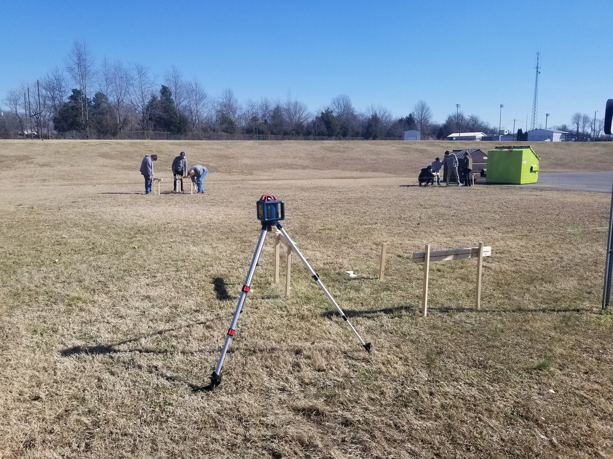 Great day to be outside. The Building Construction class is laying out the foundation perimeters for a building. <a href="/TCATPortland/">TCAT Portland</a> 🔨👷‍♂️👷‍♀️