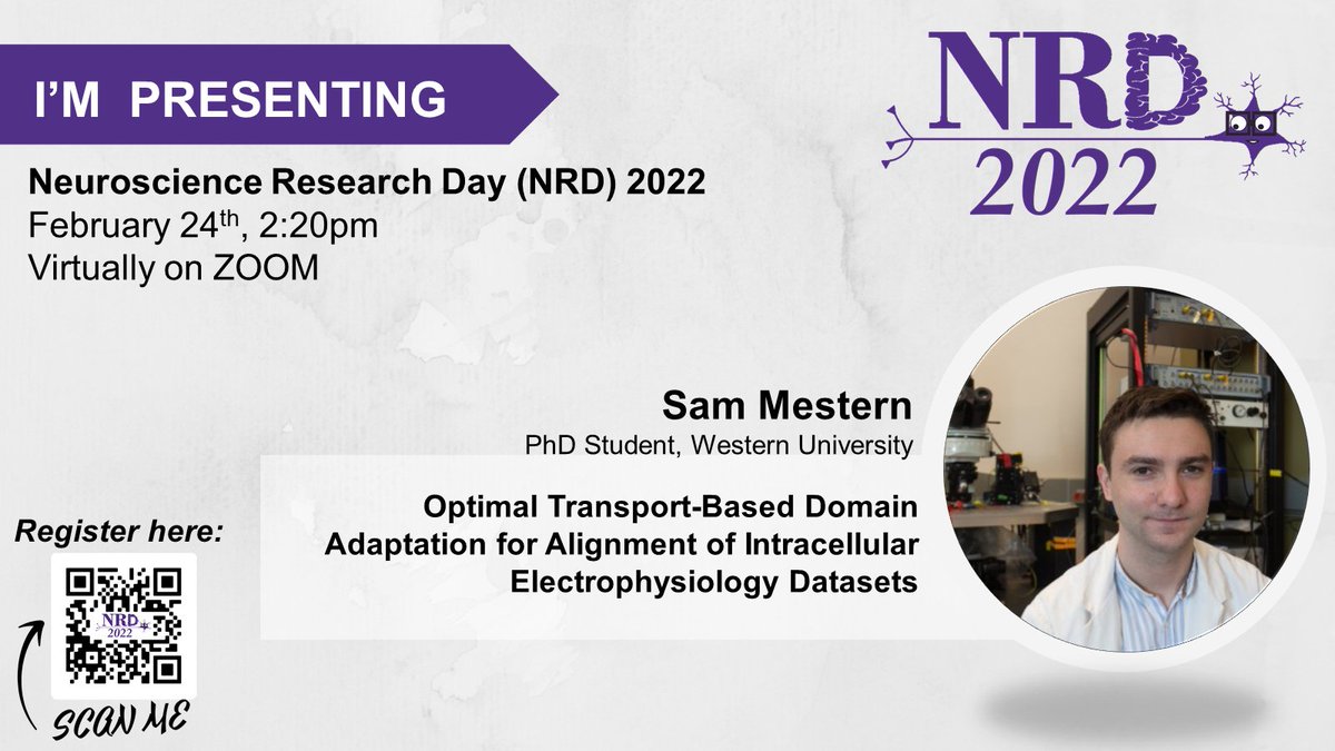 I am giving a presentation next week at #NRD2022, Come find out about using optimal transport based domain adaptation for aligning intracellular electrophysiology datasets across species and labs! @SONGSuwo @NeuroLibre