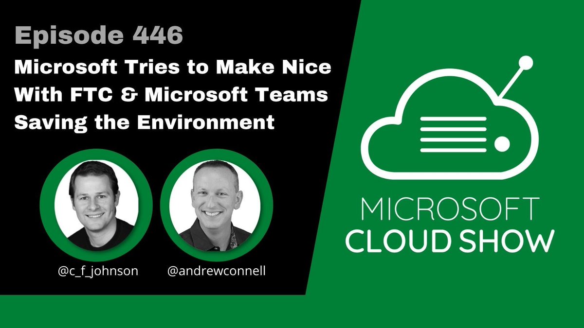 #Microsoft is trying to stave off the wrath of the FTC regarding its latest large acquisition, #MicrosoftTeams is doing its part to try and help your laptop from exploding &amp; @andrewconnell &amp; @c_f_johnson discuss some .NET development with #MicrosoftGraph. microsoftcloudshow.com/podcast/Episod…