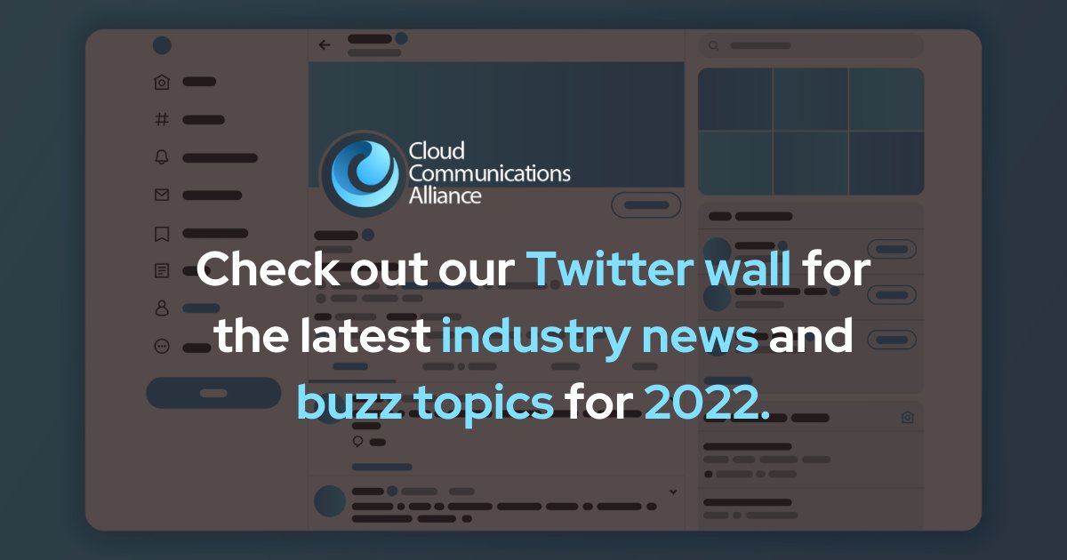 CloudCommsAll's tweet image. As we move toward 2022, check out our CCA twitter wall for popular trending industry tweets and topics that affect the #cloudcomm industry (and don&apos;t forget to follow the CCA at @CloudCommsAll!).
bit.ly/3q66bVg