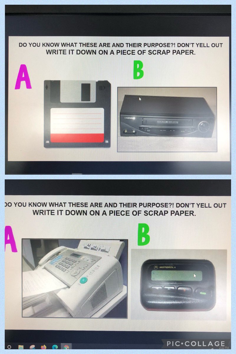 In preparation for Flashback Friday, we asked the students about some “old” technology. The majority didn’t know them. I’ve never felt older in my life 😩 @MelrosePS @MVMMS @MPSHistory