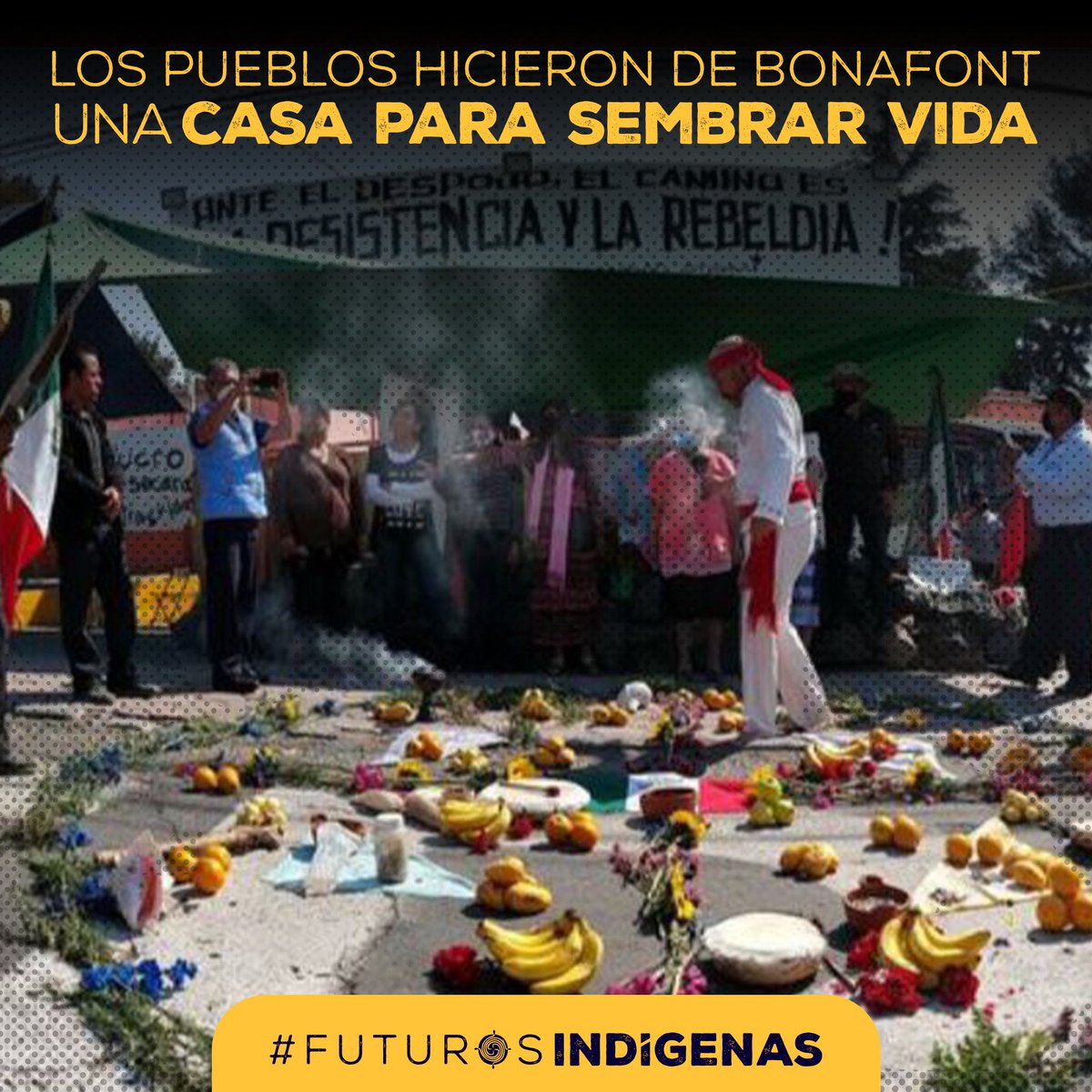 futuroindigena's tweet image. ¡ALERTA MÁXIMA!
Hoy 15 de febrero a la 1:05 am nuestrxs hermanxs de la región cholulteca en el Altepelmecalli, Puebla, La Casa de los Pueblos, han sido desalojados por la fuerza a manos de los tres niveles de gobierno de Mexico. 
#AlertaAltepelmecalli #FueraBonafont
