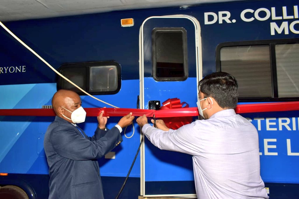 F1commguru's tweet photo. #latepost February 9, 2022: F1 Communications @ the launch of Guyana's first Drive Thru Covid-19 Testing Facility - the Dr. Collin Boyle Mobile Unit. We assisted with live streaming &amp; news coverage of the event. https://t.co/oUz7v1v01p