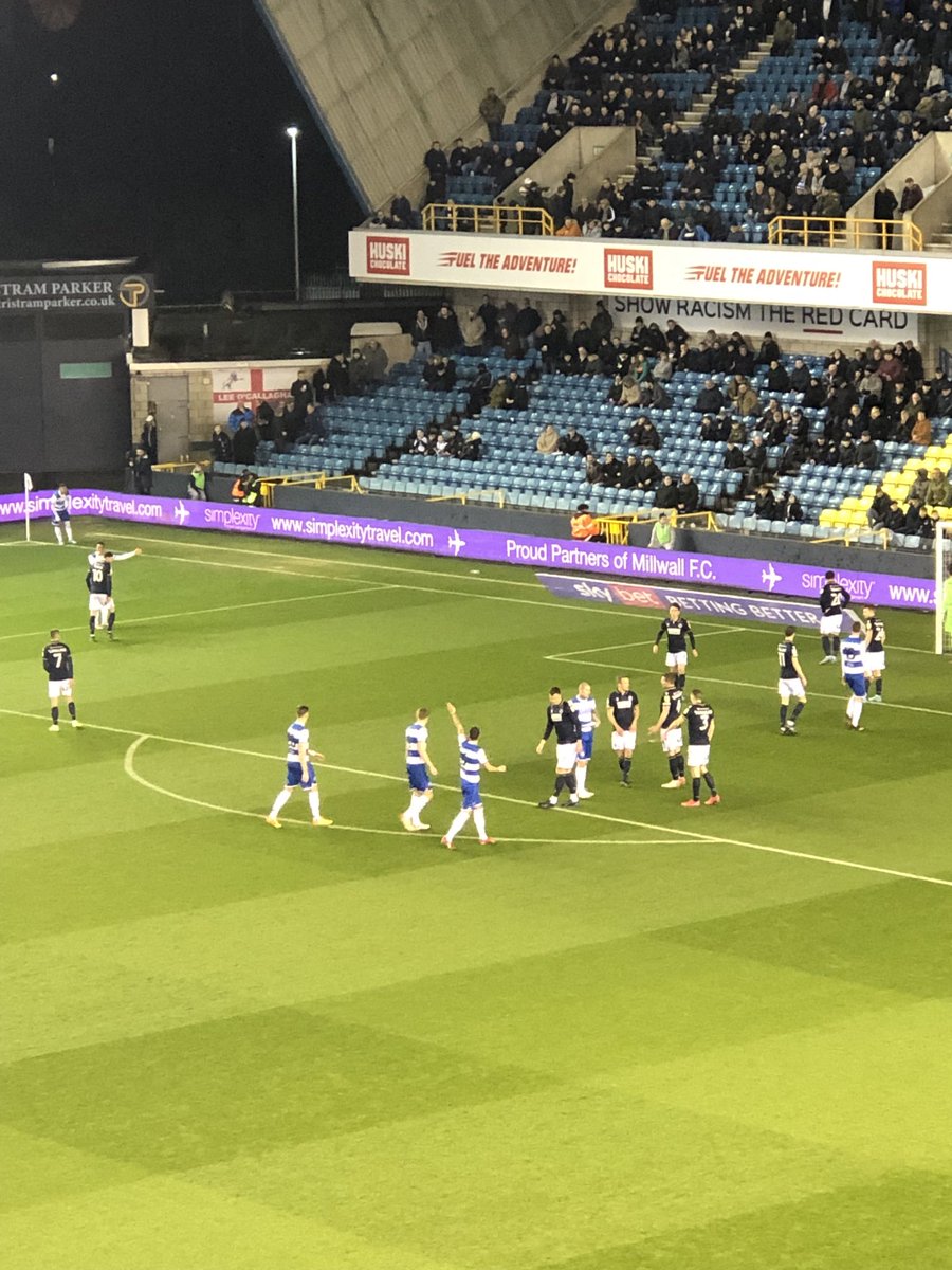 BroadcastMoose's tweet image. Impossible to see numbers on back of ⁦@QPR⁩ shirts - all clubs with stripes or hoops should have plain backs so we can see the numbers