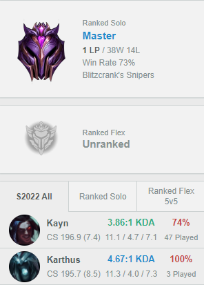 My Kayn in Master xD (Blue Kayn otp)