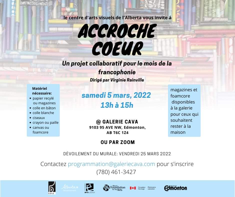 indexdeco's tweet photo. Participez à une oeuvre collective pour le mois de la francophonie. 
You want to participate in the celebration of the Francophones in March? We are looking to find 100 attendees for a collective mural @galerieCAVA 
#FRAB #yegarts #collectivemural #collage #francophonie https://t.co/SD6SOGAlIA