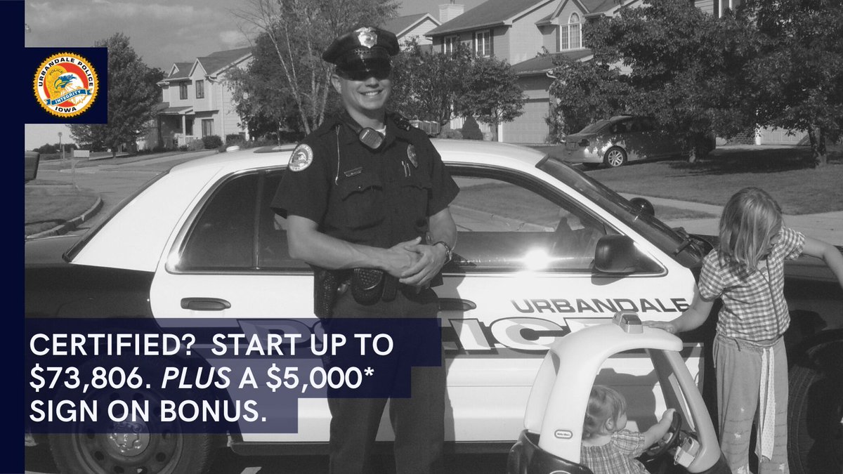 UrbandalePolice's tweet photo. We're hiring certified law enforcement officers!
LEARN MORE AND GET YOUR APPLICATIONS HERE: https://t.co/WyAVxIllcj
This posting closes March 2, 2022 at 11:59PM https://t.co/gbBOVacWPX