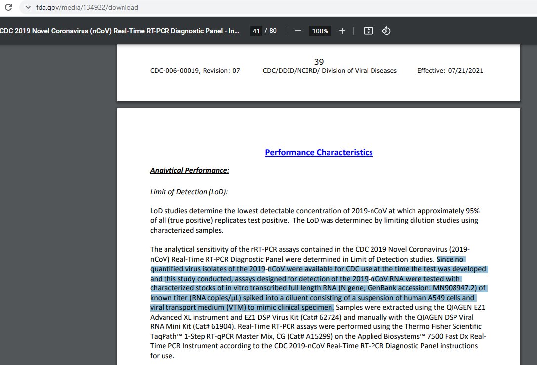 TheCausalCuc's tweet image. Remember when top scientists said that C19 was never isolated in a lab, leading them to believe that PCR test design was inherently broken because it had nothing to 'test against'? 

Well, the FDA seems to agree... They were never able to isolate it 🤨🤔

#IntellectuallyDishonest