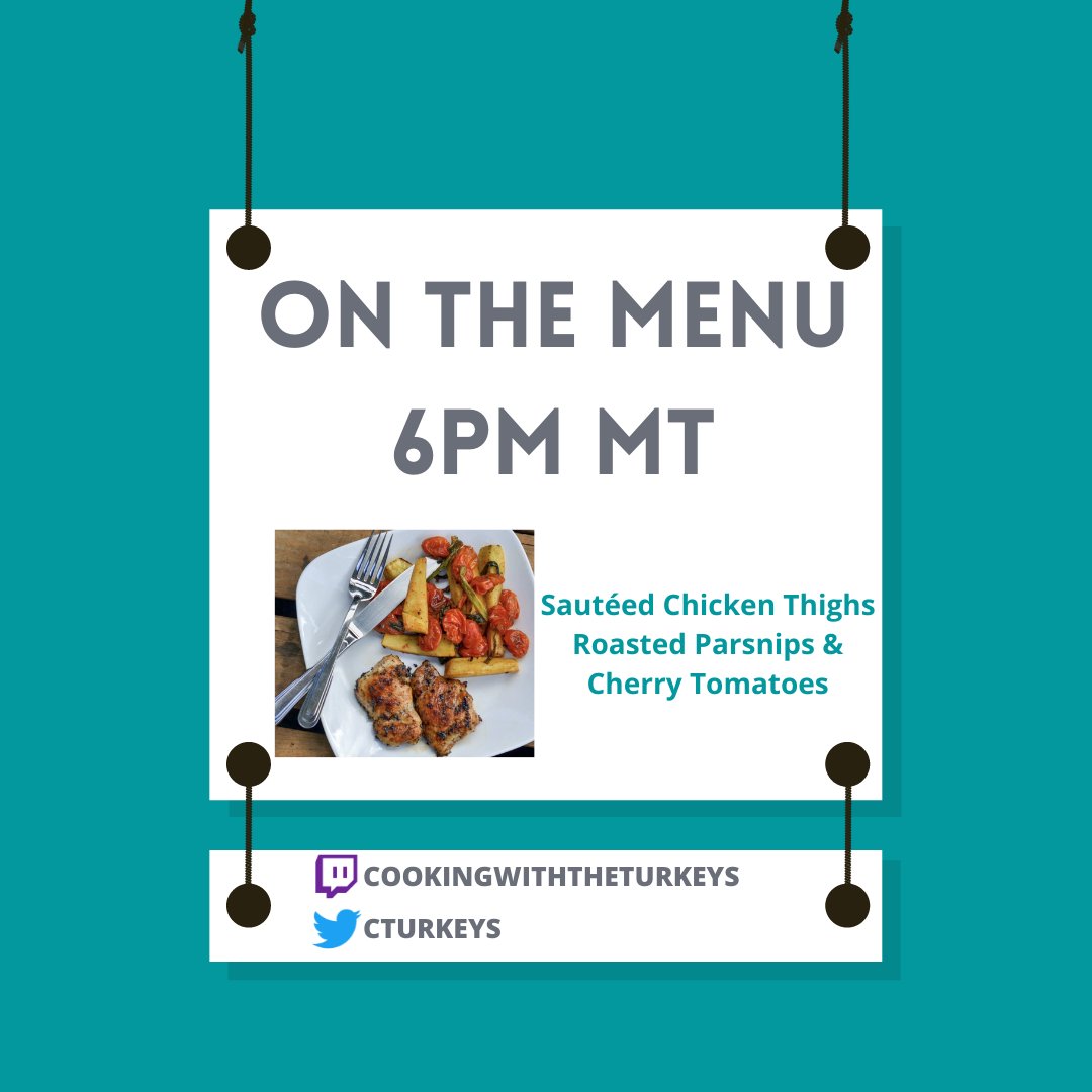 CTurkeys's tweet photo. Tonight we're coming back with an oldie, but a goodie. See y'all there at 6PM MT (note new timezone from 4 years ago).

Watch 📺: https://t.co/O93N0MGm52
Recipe 🍽️: https://t.co/16IpCtsk3d https://t.co/d7fgqACw3r