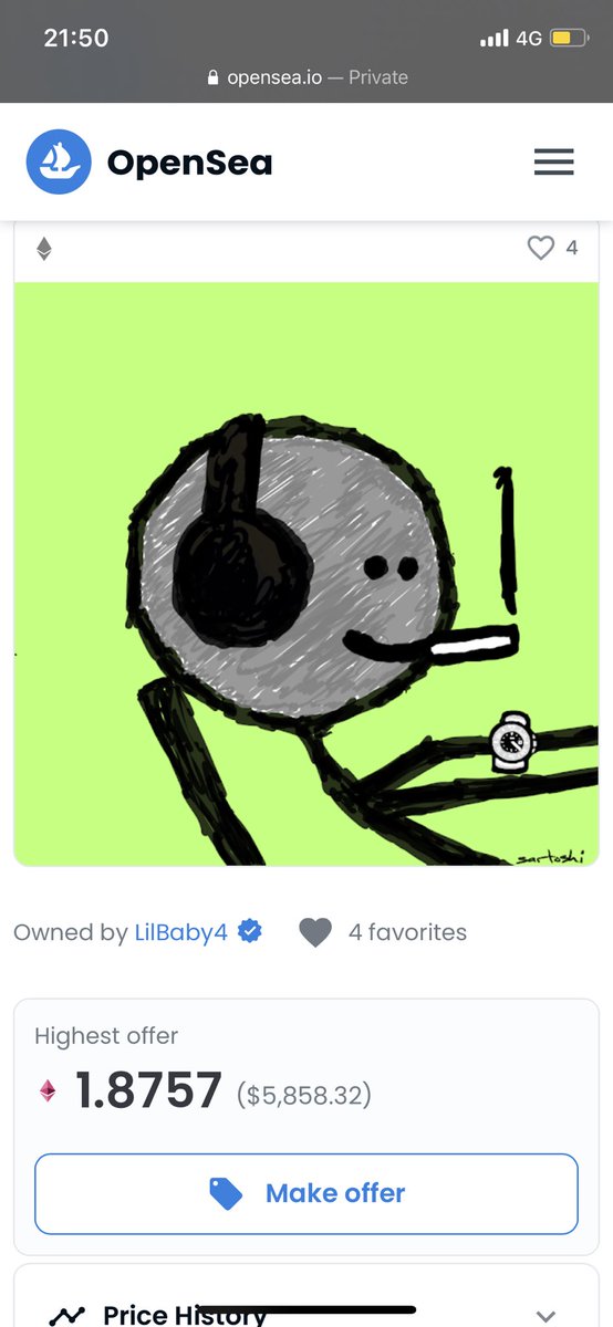 0xHiroshi_Ko's tweet photo. Just realized @lilbaby4PF is now a #MFER #TOTHEMOON https://t.co/Tk98kycmcR
