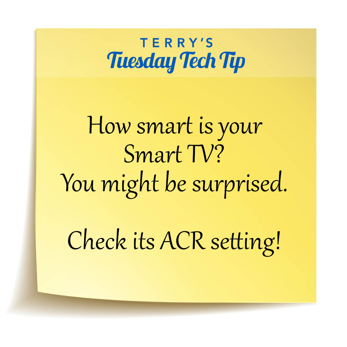 FandMHelpdesk's tweet image. How smart is your Smart TV?  You might be surprised.  Check its ACR setting! indd.adobe.com/view/32ffc806-… #TTTechTip #ACR #automaticcontentrecognition