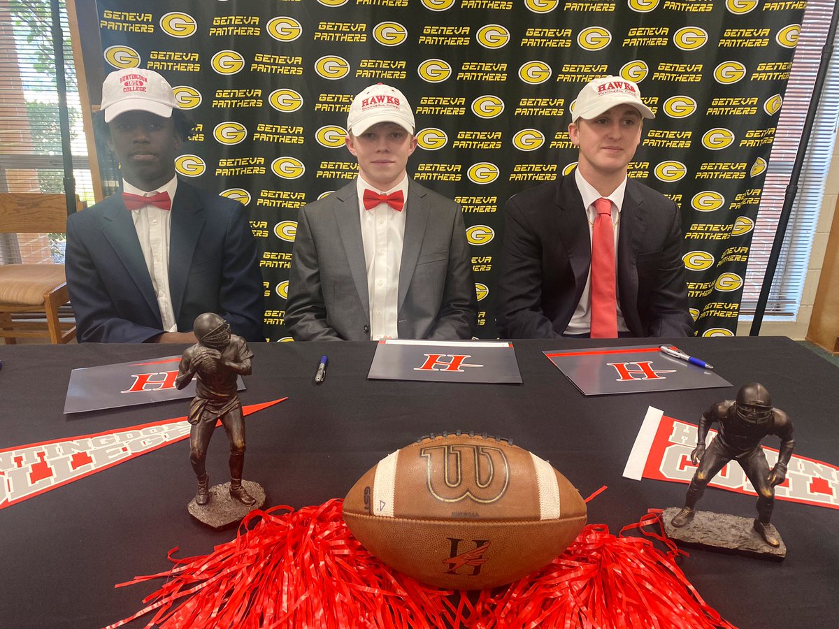 A fun day for three <a href="/geneva_athletic/">Geneva Athletics</a> football players who will be sticking together next season at <a href="/HawksFootball/">Huntingdon Football</a>. Congratulations <a href="/timothy1mc/">tmcreynolds1</a> <a href="/loganadams_12/">Logan Adams</a> <a href="/prestongarner44/">PrestonG</a>
