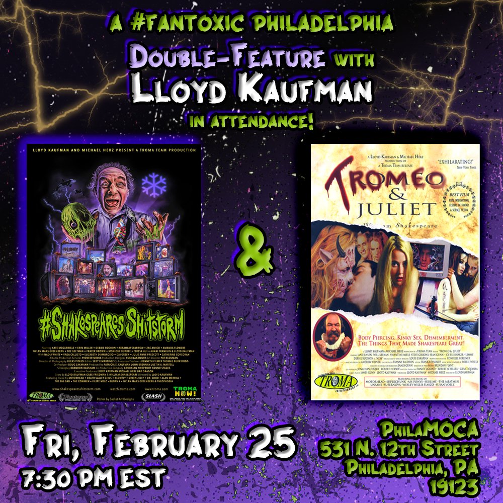 PHILADELPHIA! I'll be there... will YOU? <a href="/PhilaMOCA/">PhilaMOCA</a> 
Tickets: eventbrite.com/e/troma-double…