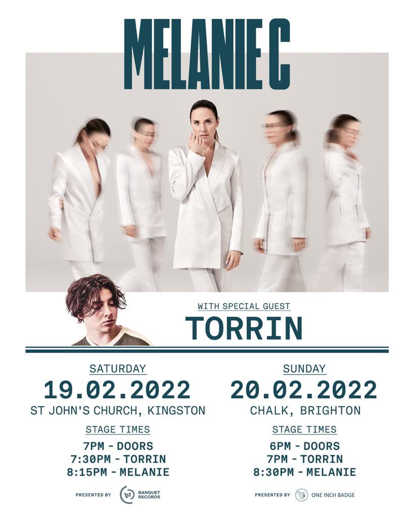 I am more than excited to announce that I am appearing as the special guest act for @melaniecmusic on the 19th of February(Kingston) and the 20th of February (Brighton) 

This will be such a fantastic experience for me! 

See you out on that stage 
Torrin 🤘