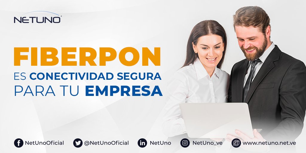 NetUnoOficial's tweet photo. ¡Internet vía fibra óptica! Te invitamos a conocer FiberPON, sus beneficios y planes  que se adaptan a las necesidades de navegación de tu empresa. Ingresa a nuestra página web en la sección Empresas-Internet.

#FiberPON #InternetEmpresas #InternetDeNetuno #InternetEnVenezuela https://t.co/5PkeAOzfzc