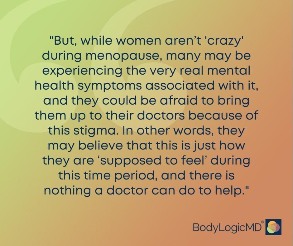 BodyLogicMD's tweet photo. Let's talk about #menopause and #mentalhealth.

https://t.co/xQJfB7nQZN https://t.co/fhBM8KHDys