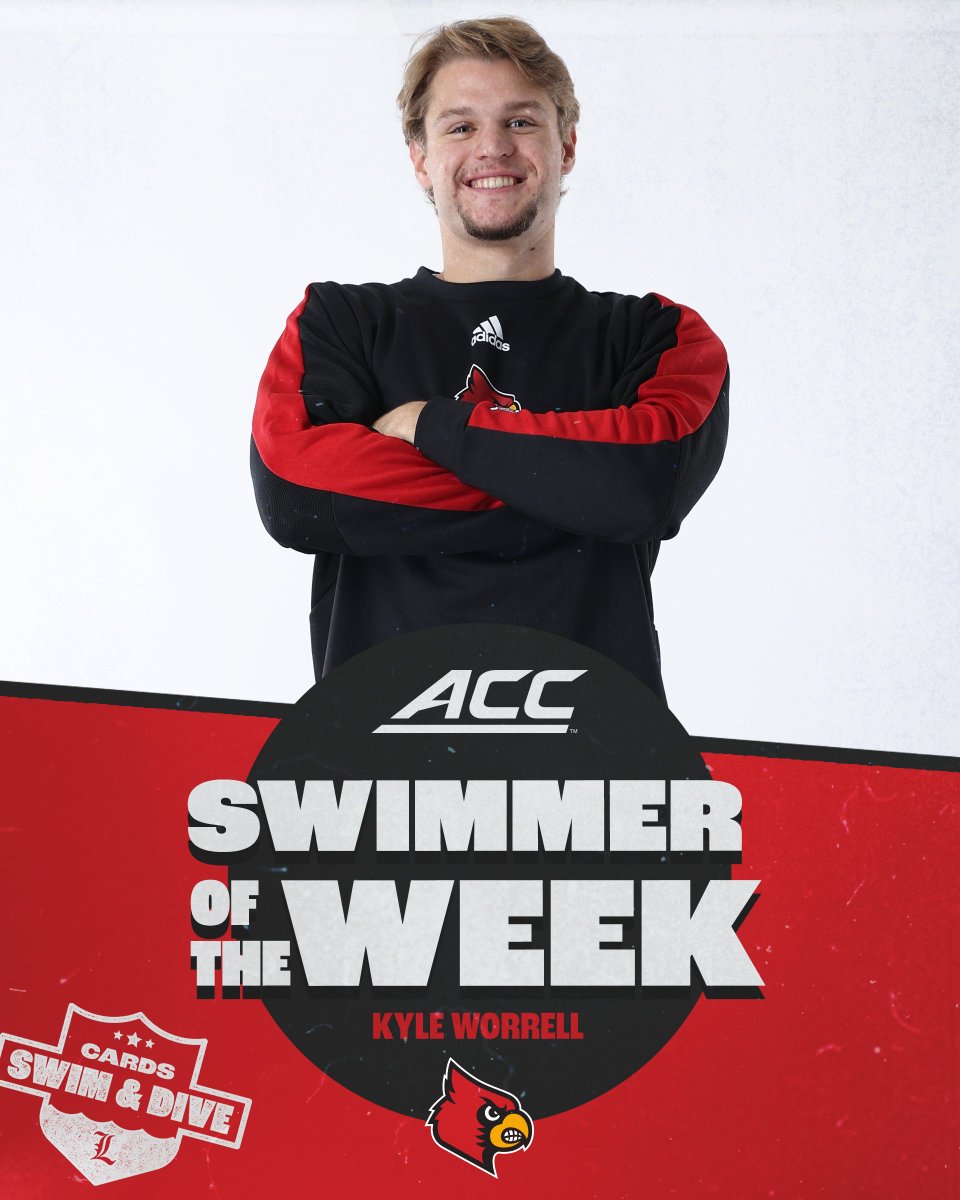 We interrupt ACC Championships coverage with a very important announcement 😃

<a href="/kylew42/">Kyle Worrell</a> has been named ACC Swimmer of the Week!

📰: uofl.me/3BlyJzv

#GoCards