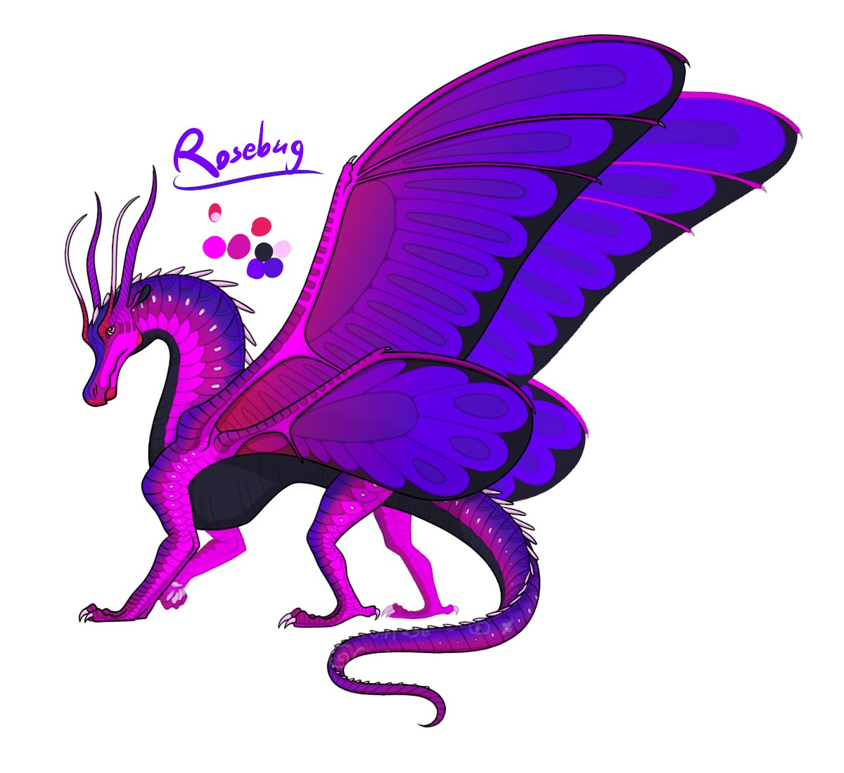 So, what did I make on Valentine's Day?
uhh two new editions to my Wings of Fire AU.
Rosebug the SilkWing (Emily Rosebug) and Solar the HiveWing (@caleb_hedgehog)

Solar is more or less a concept design, its a bit harder to make a bug dragon than you think XD
(lineart by Joy Ang) https://t.co/n4exNBtSQS