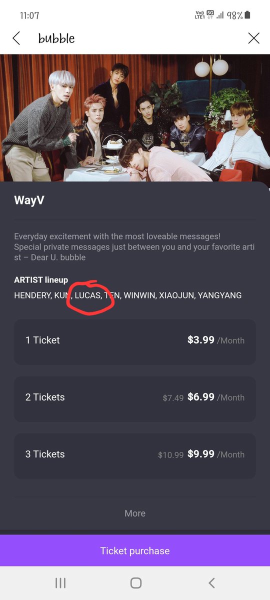 RageAn's tweet photo. I am not a #WayZenNi nor a #NCTzen
But I just noticed #WayV #lsyn #Bubble that #Lucas is still here.
Does this mean, #smentertainment #SMTOWN didnt really #kicked him out? Or am I not updated?
Coz i mean, i still want the original line up of #SuperM 💕 https://t.co/ydIFDAjas3