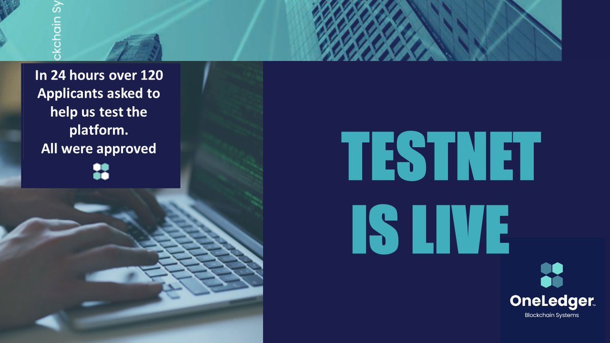 OneLedgerTech's tweet photo. #oneledger #testnetlive A massive thank you for the overwhelming response. https://t.co/DUEtcxpt8J