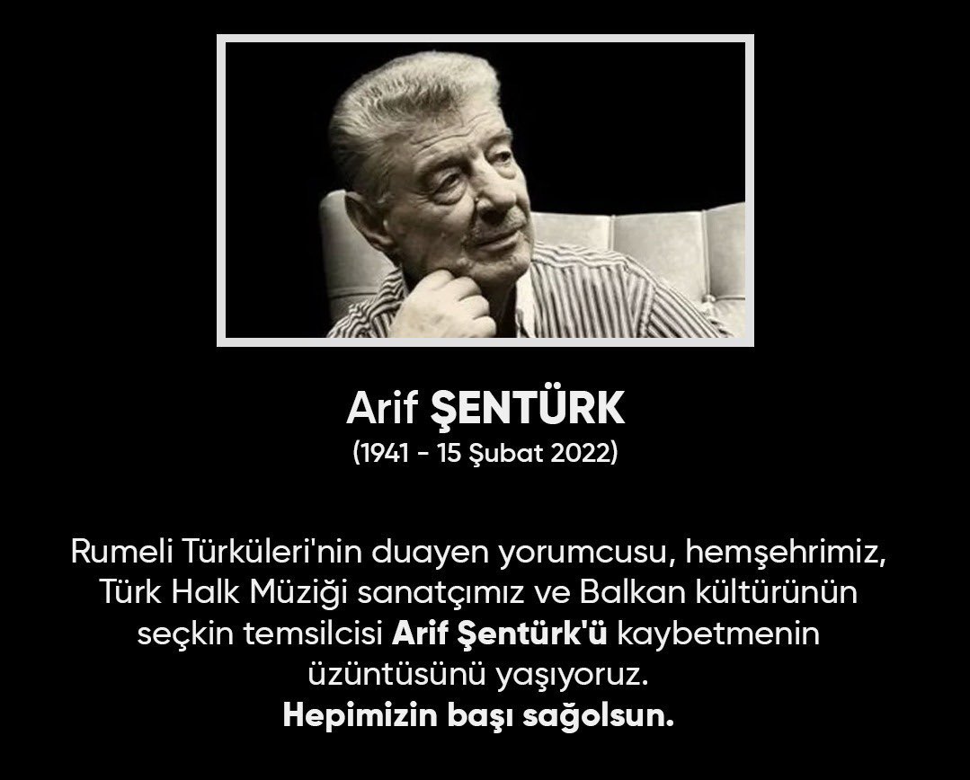 “Aman bre deryalar” yetim kaldı.. Allah rahmet eylesin.