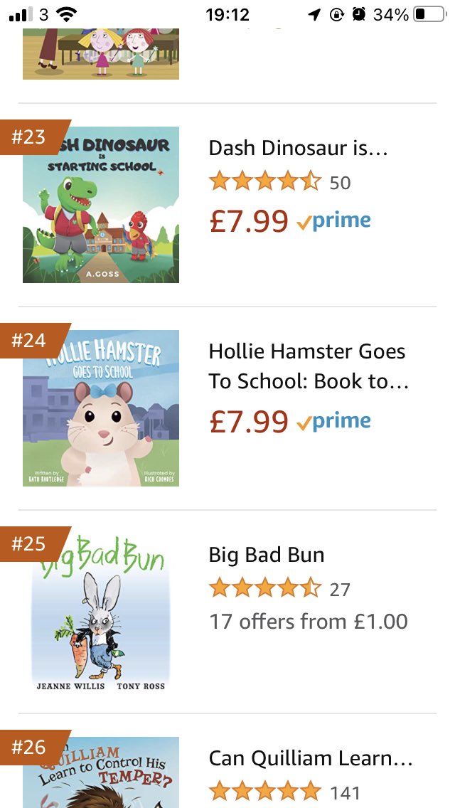 On my way to becoming an Amazon best seller!! Currently number 24 in the First Day at School category! Aimed at preschool age children