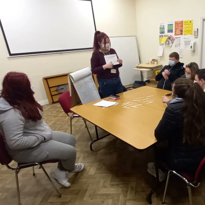 limerickyouth's tweet photo. The #Garryowen Youth Committee continued their leadership training with youth worker Stacey at @garryowencdp Accredited by @YouthScotland, Involvemet Leadership Training Prog equips teenagers with the skills be a voice for their peers 🗣 #limyouth #lys #gydp @ywirl @LimClareETB https://t.co/muiCkXO0PU