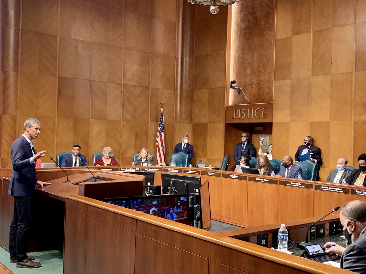 #ICYMI➡️ @BetoORourke presented during today’s #Houston City Council session, on the one-year anniversary of #WinterStormUri and failure of the #Texas power grid. #hounews