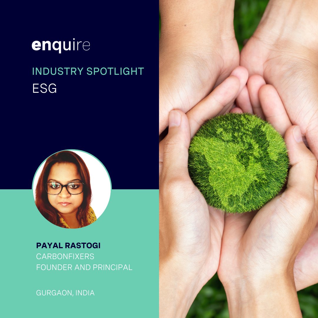 enquire_ai's tweet photo. Today, let's introduce you to Payal Rastogi, an India-based ESG consultant with 15 years of experience in international companies &amp; startups.
 
To read her insights on how the private sector can speed up its adoption of more ambitious ESG policies, visit: https://t.co/3lidzJ2bXW https://t.co/AooKuutrch