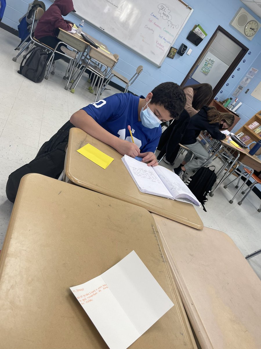 writingheroes's tweet photo. Grade 7 writers practice compassion in action by writing and sending letters to members of our school community. @taranovichj1 @WatsonBryan7 @LearnWithMFern_ https://t.co/p3u63DC6yM