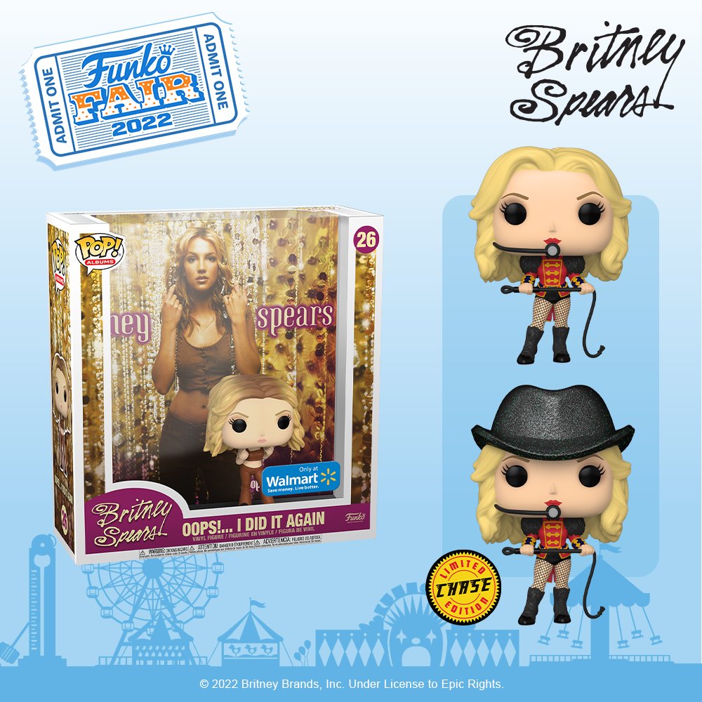 Funko Fair 2022: Britney Spears. Pre Order The Pop! Album Walmart Exclusive  And Pop! Circus With Hat Chase For Your Music Collection Today! : r/funkopop