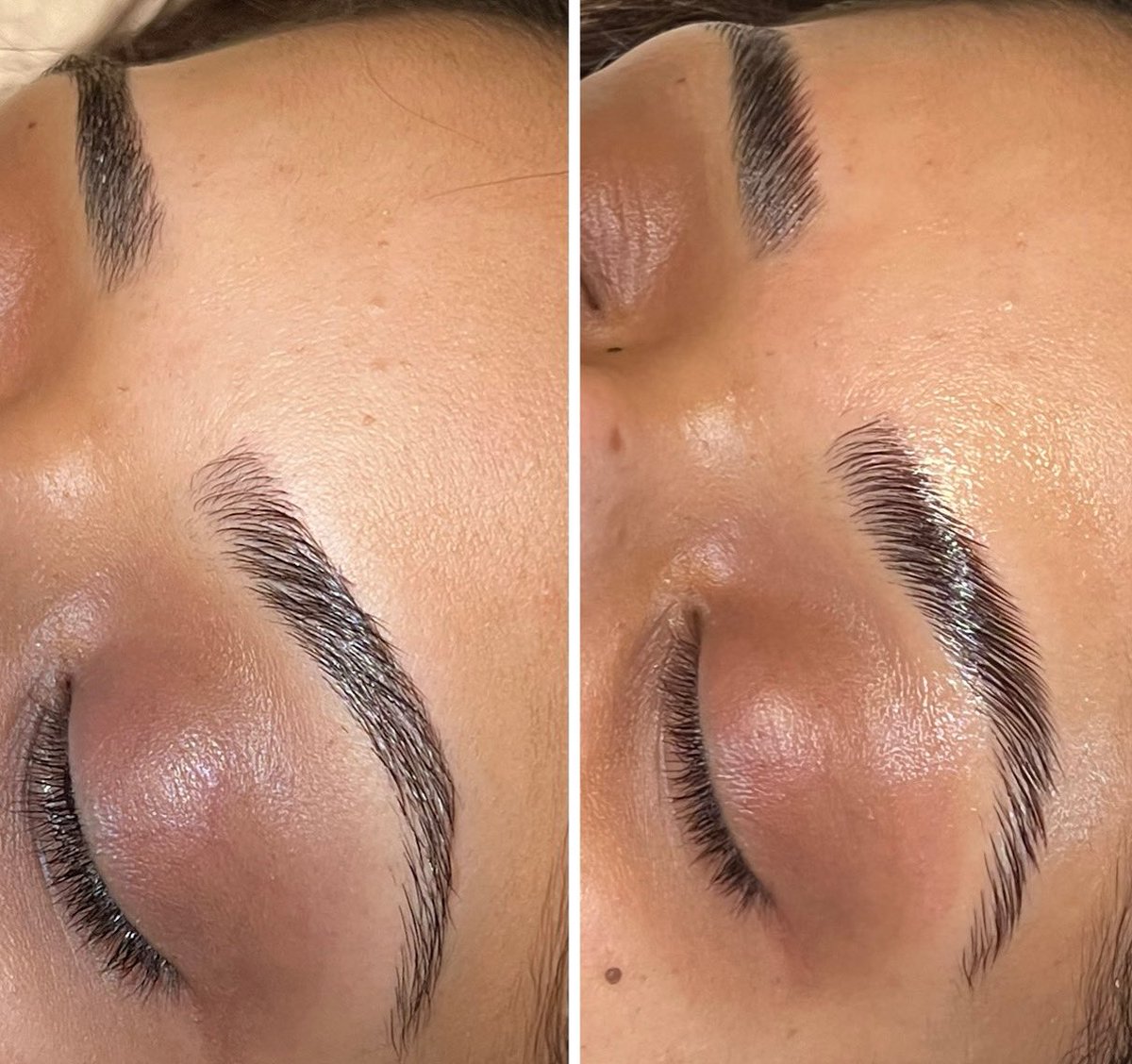 Brow Lamination Before &amp; After 😍✨🍯🤍 

#njbrows #njbrowlamination #brows #browsbeforeandafter
