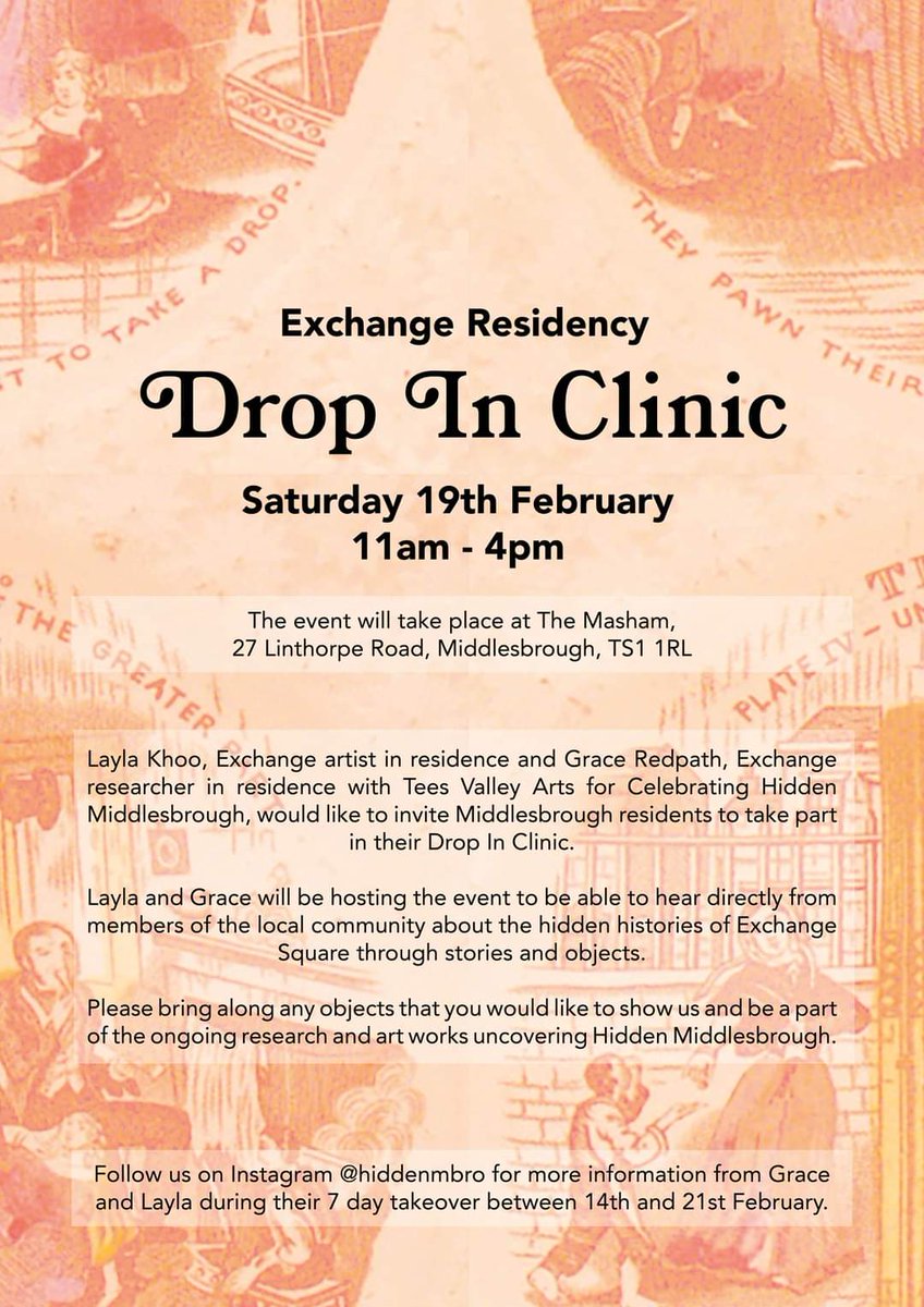 📢This Saturday📢 With @KhooLayla @graceeredpath @jamesbeighton @teesvalleyarts Refreshments provided, free to attend, warm welcome guaranteed @HistoricEngland @TeessideArchive @wearembro @mbroculture @BoroLibraries @BaseCampBoro @HeritageUnlockd @BLERoom1 #hiddenmbro