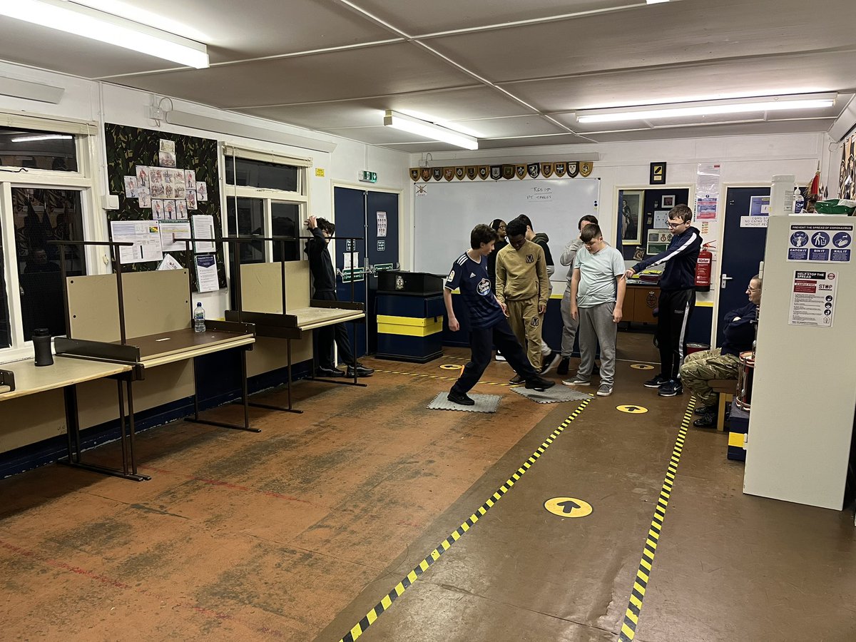PWRRCadets's tweet image. Now onto a classic the floor is lava!! Which team will get a cross in the quickest time? #commandtasks