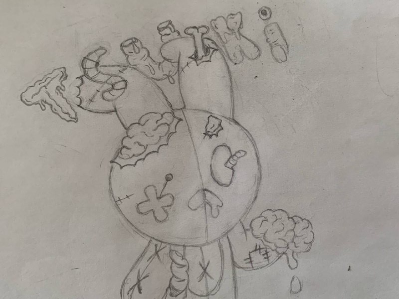 xxxworst01's tweet photo. Second artwork of the day!I don't know if my idea is similar, but, it's a collaboration between Tales of Tsuki,The Walking Dood and Bunny Buddies!!! https://t.co/xstiQogYWq