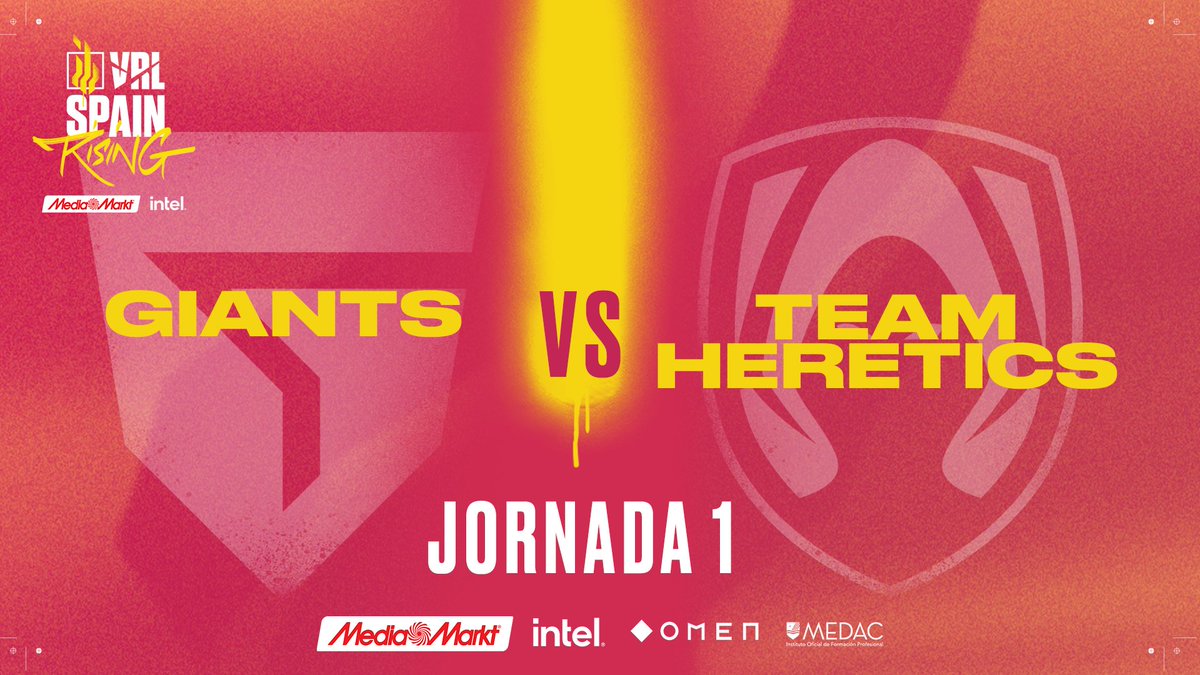 LVPesVALORANT's tweet photo. Llega el clásico. ¡El CLASICAZO con muchísima historia detrás!

🆚@GiantsGaming vs @TeamHeretics
📺https://t.co/EGgtKYkyVI #VRLRising1 x MediaMarkt Intel https://t.co/hlc7wzXzLT