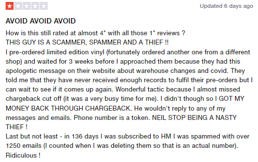 HorizonsVictim's tweet photo. Daily dose of @horizonsmusic #horizonsmusic #vinyl #scam #fraud #thanksNeil https://t.co/lqZi5CbiTM
