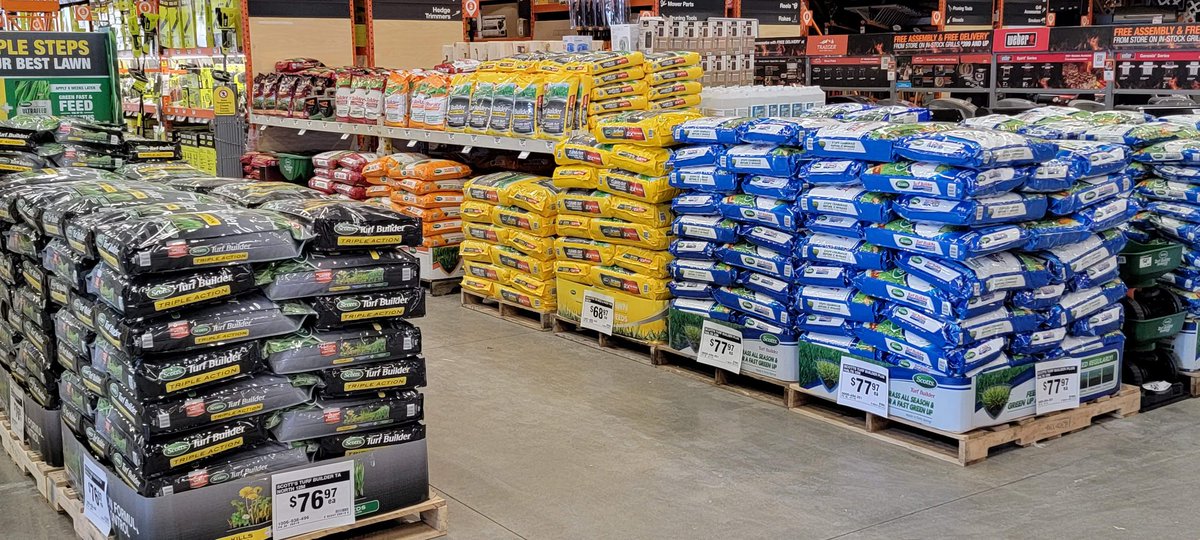 Get your lawn care needs at the Home Depot!!!