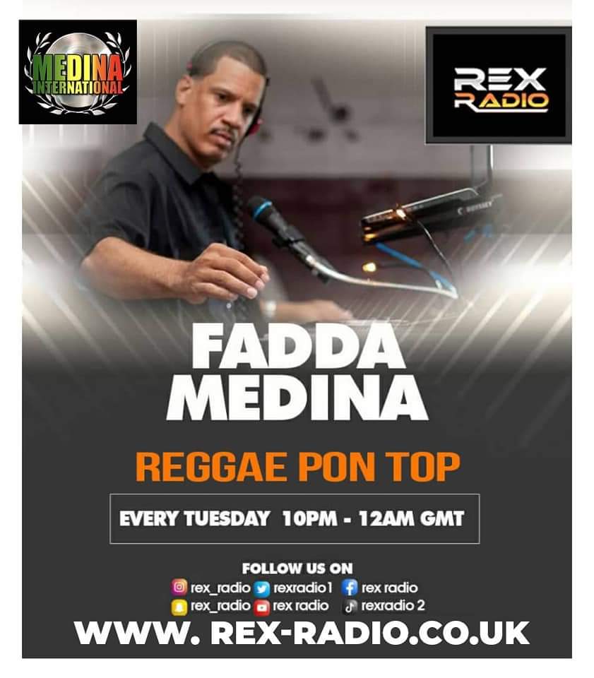 rexradio1's tweet photo. https://t.co/0uz9uNBhb1
Don't forget tonight it is the new Reggae Pon Top Show # 6 2022. Be sure to tune in 5pm Est/ 10pm UK time.
#reggaepontop #faddamedina #medinainternational #music #reggae #london #usa #global #rexradio https://t.co/3QOgZac9L6