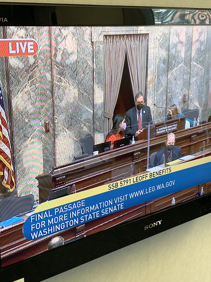 Substitute Senate Bill 5791, which provides a benefit to our LEOFF-1 members or surviving spouses, passed the Senate unanimously. Great work by the WSCFF legislative team to keep this bill moving. Half way there.